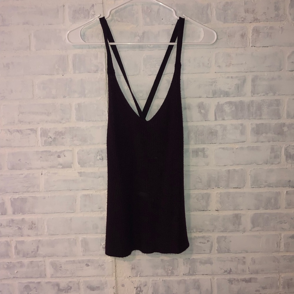 CrissCross Back Sweater Tank (Burgundy)